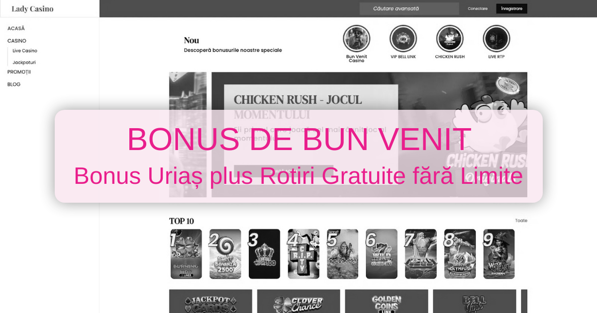 Lady Casino welcome bonus